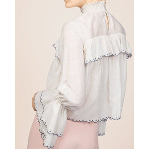 Victorian lace flounce ruffled blouse Women Clothing ByTiMo 
