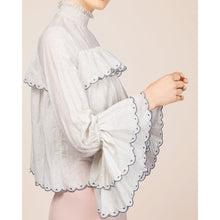 Load image into Gallery viewer, Victorian lace flounce ruffled blouse Women Clothing ByTiMo 

