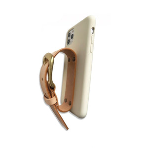 Vintage white leather buckle iPhone case ACCESSORIES DTSTYLE 