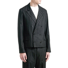 Load image into Gallery viewer, Wit wool striped double breasted blazer Men Clothing Hope 
