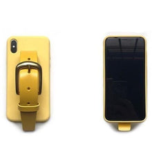 將圖片載入圖庫檢視器 Yellow leather buckle iPhone case ACCESSORIES DTSTYLE 

