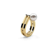 將圖片載入圖庫檢視器 ZERO 14-karats gold and pearl double ring Women Jewellery ALP Jewelry 52# 
