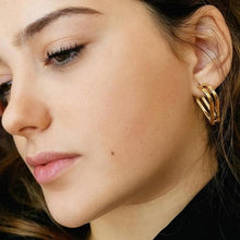 將圖片載入圖庫檢視器 ZERO 14-karats gold water drop hoop earrings Women Jewellery ALP Jewelry 
