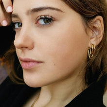 將圖片載入圖庫檢視器 ZERO 14-karats gold water drop hoop earrings Women Jewellery ALP Jewelry 
